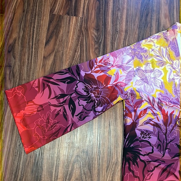 Fuzzi Long Gradient Print Satin Kimono - Picture 6 of 16